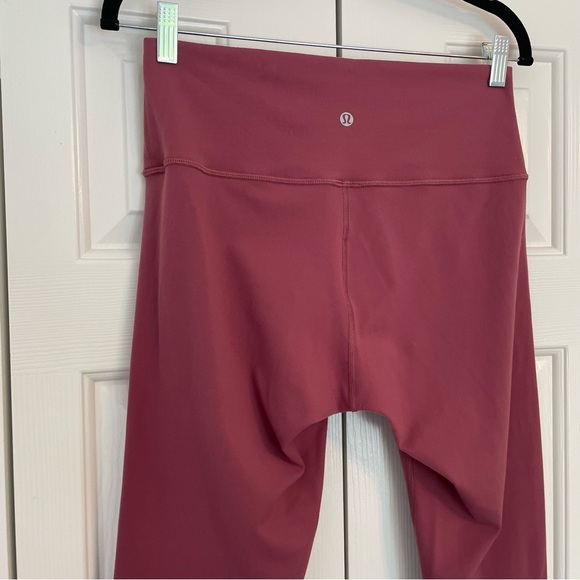 Lululemon Wunder Under High Rise Leggings Sz 10 Mauve Dusty Rose Full On Luon - Picture 10 of 13